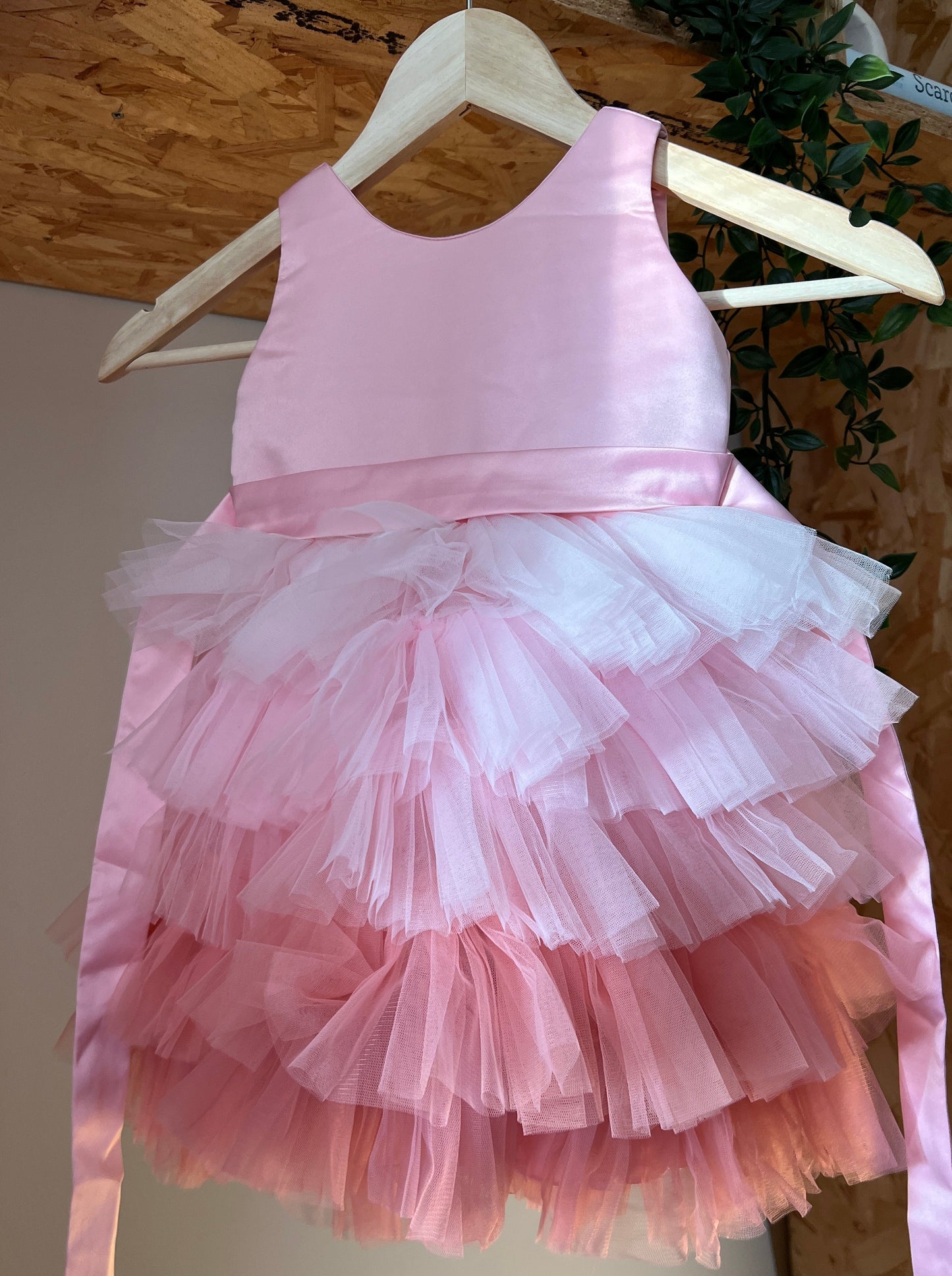 Girls Tulle Tutu Dress - Pink Multi