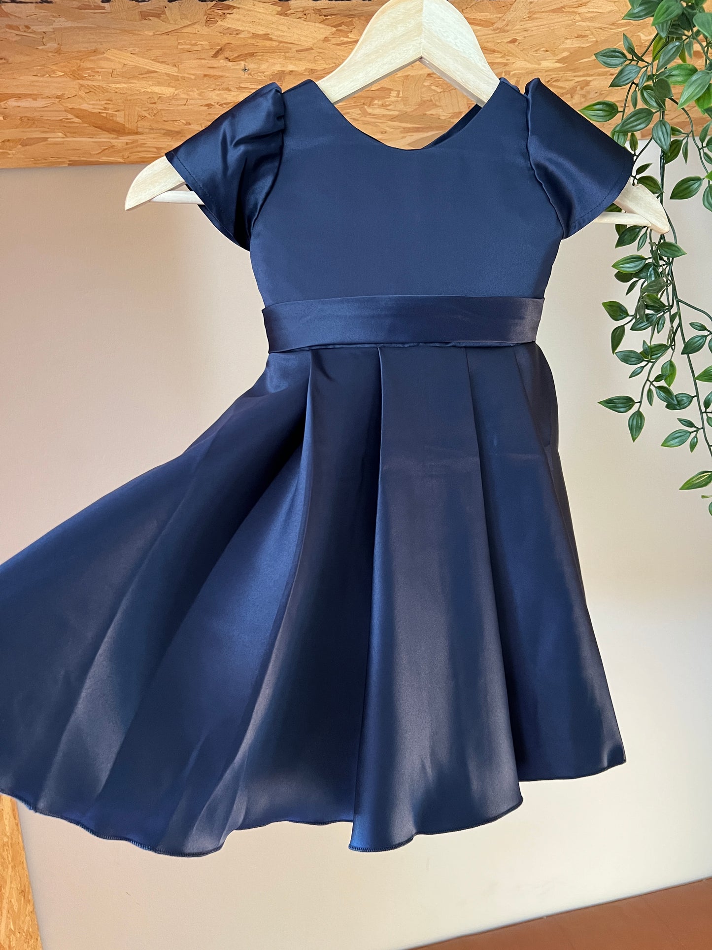 Classic children's dress - Navy Blue