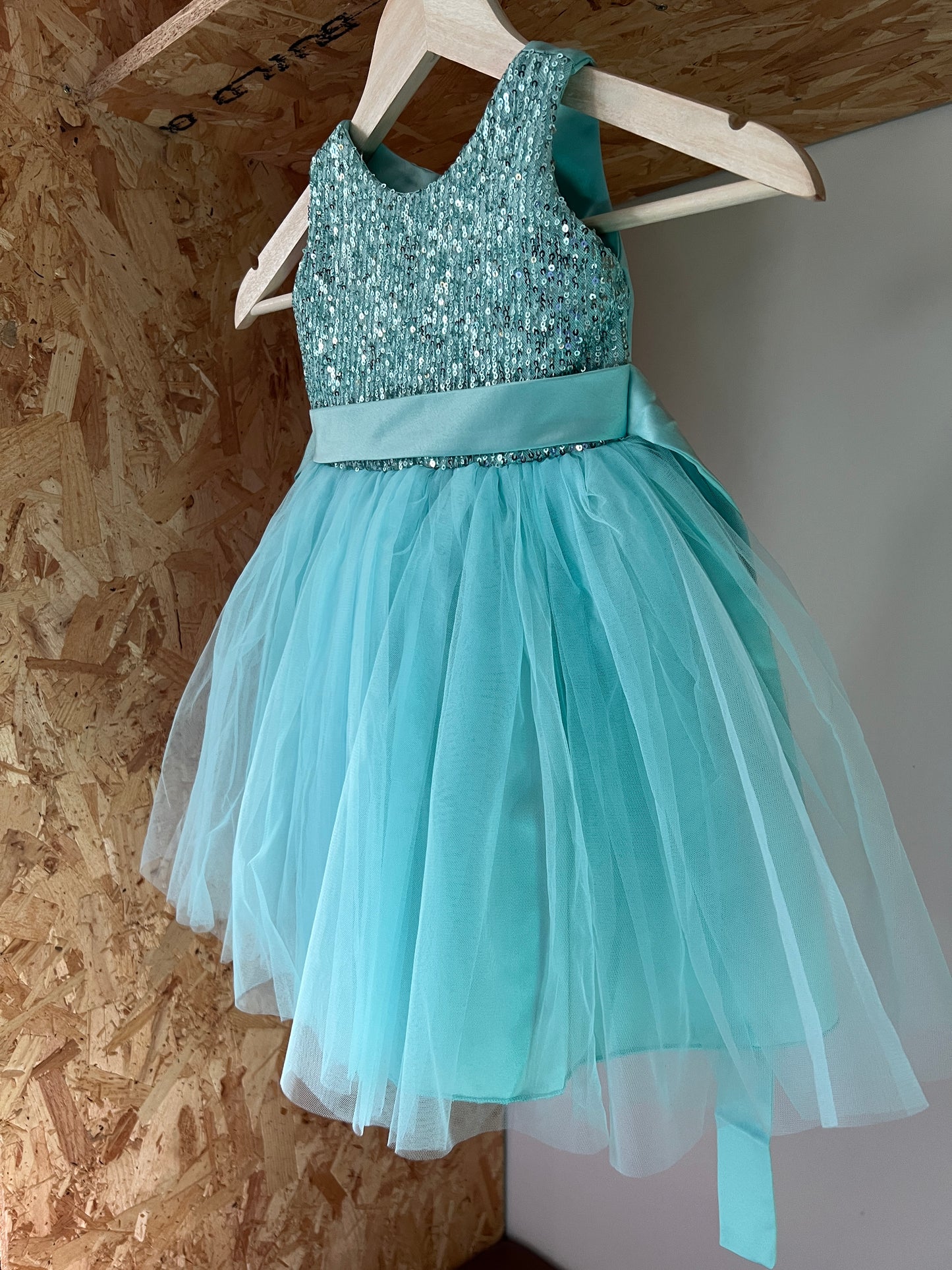 Girls sequin dress - Pastel Blue